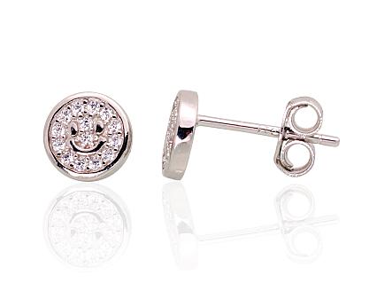 Silver earrings with zirconias