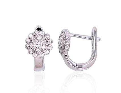 Silver earrings with zirconias