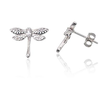 Silver earrings with zirconias