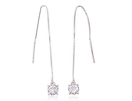 Silver earrings with zirconias