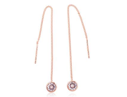 Silver earrings with gold plating and zirconias