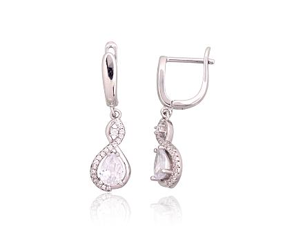 Silver earrings with zirconias