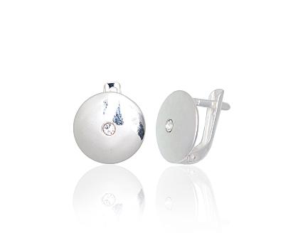 Silver earrings with zirconias