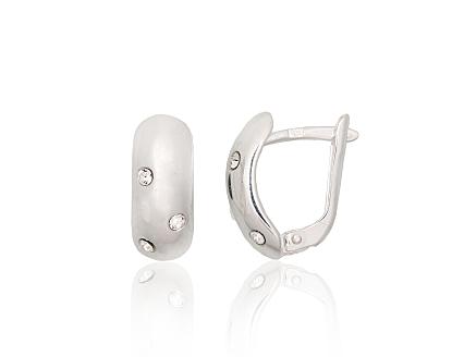 Silver earrings with zirconias