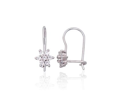 Серьги из серебра с цирконами