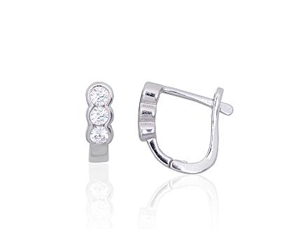 Silver earrings with zirconias