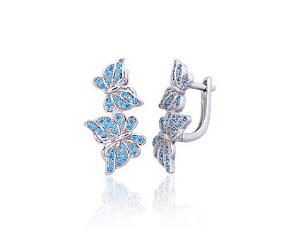 Silver earrings with zirconias