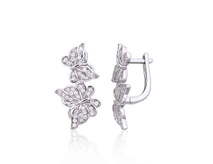 Silver earrings with zirconias