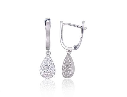 Silver earrings with zirconias