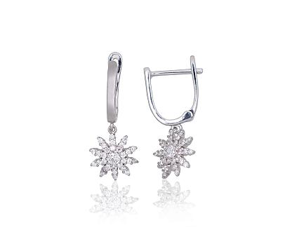 Silver earrings with zirconias