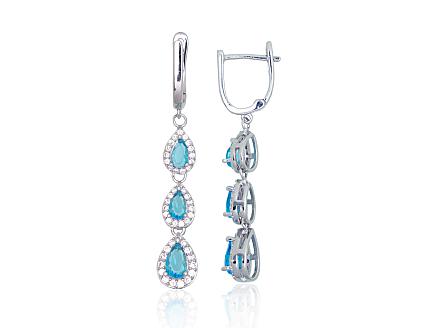 Silver earrings with zirconias