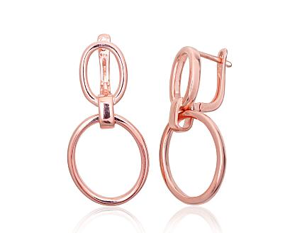 Silver earrings with gold plating