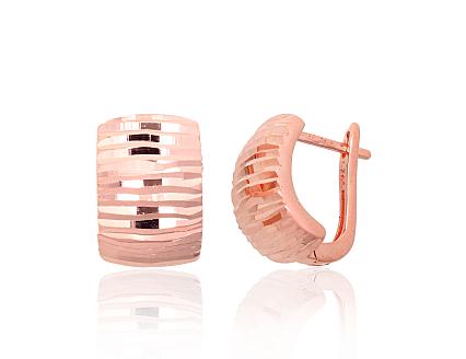Silver earrings with gold plating
