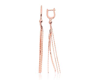 Silver earrings with gold plating