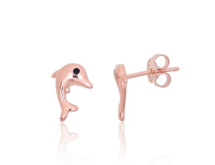Silver earrings with gold plating and zirconias