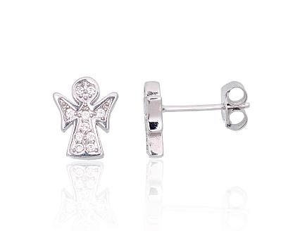 Silver earrings with zirconias