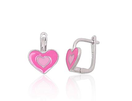 Серьги из серебра с ювелирной эмалью