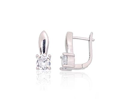 Silver earrings with zirconias