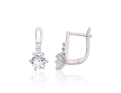 Silver earrings with zirconias
