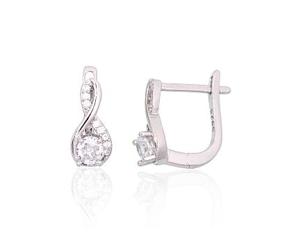 Silver earrings with zirconias