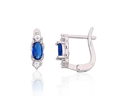 Silver earrings with zirconias