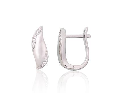 Silver earrings with zirconias