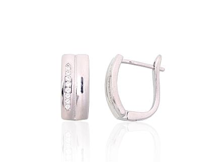 Silver earrings with zirconias