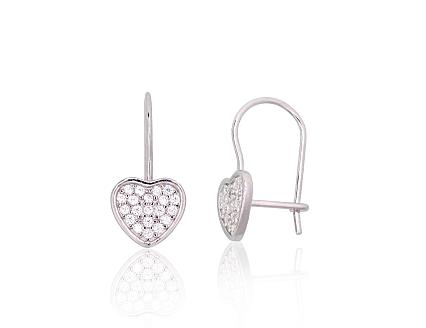 Silver earrings with zirconias