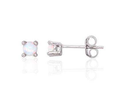 Silver earrings with opalites
