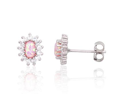 Ohrringe aus Silber mit Zirkonia und Opaliten