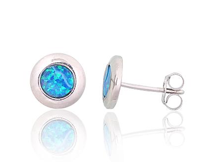 Silver earrings with opalites