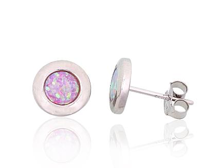 Silver earrings with opalites