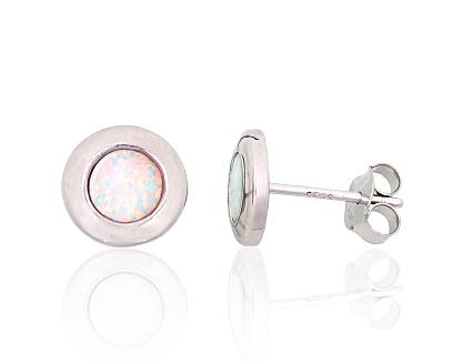 Silver earrings with opalites