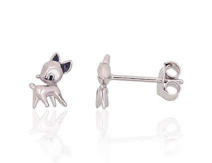 Silver earrings with jewellery enamel