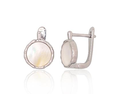 Ohrringe aus Silber mit Perlmutter
