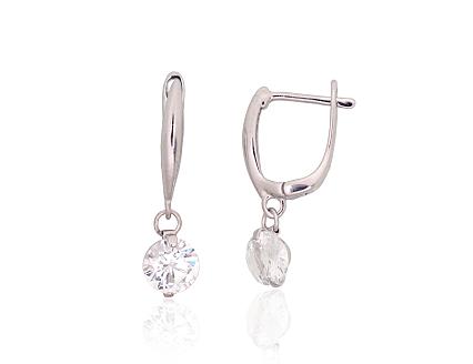 Silver earrings with zirconias