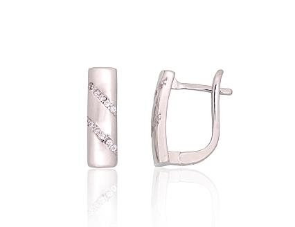 Silver earrings with zirconias