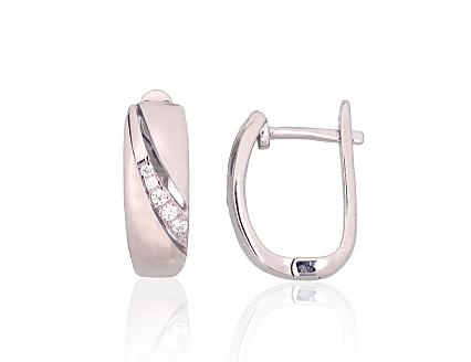 Silver earrings with zirconias