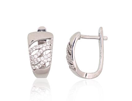 Silver earrings with zirconias