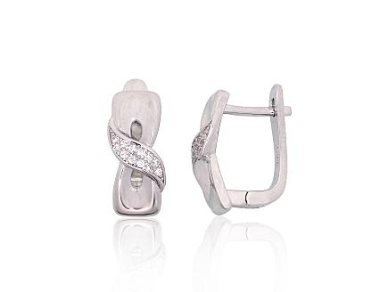 Silver earrings with zirconias