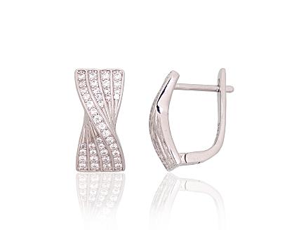 Silver earrings with zirconias