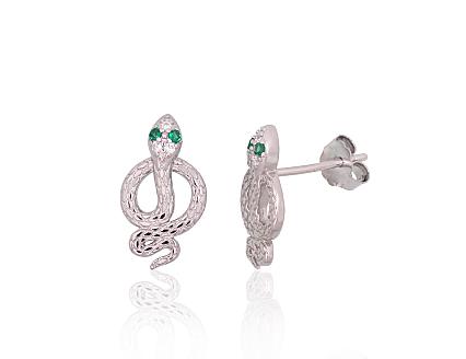 Silver earrings with zirconias