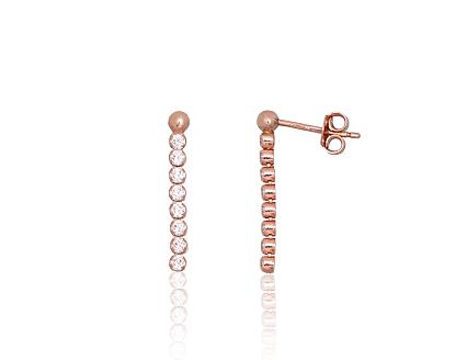 Silver earrings with gold plating and zirconias