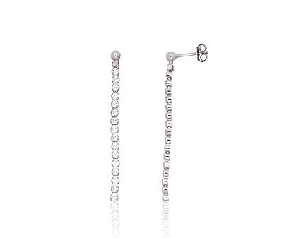 Silver earrings with zirconias
