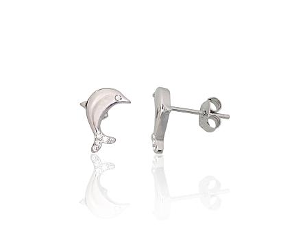 Silver earrings with zirconias