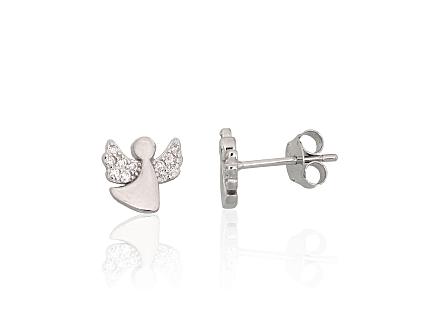 Silver earrings with zirconias