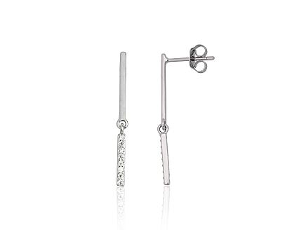 Silver earrings with zirconias