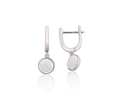 Ohrringe aus Silber mit Perlmutter