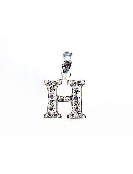 Silver pendant with crystals