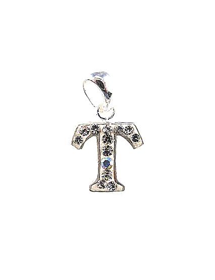 Silver pendant with crystals
